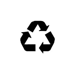 black Recycling Symbol Icon