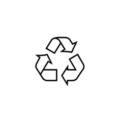 Obraz premium Simple Recycling Line Icon