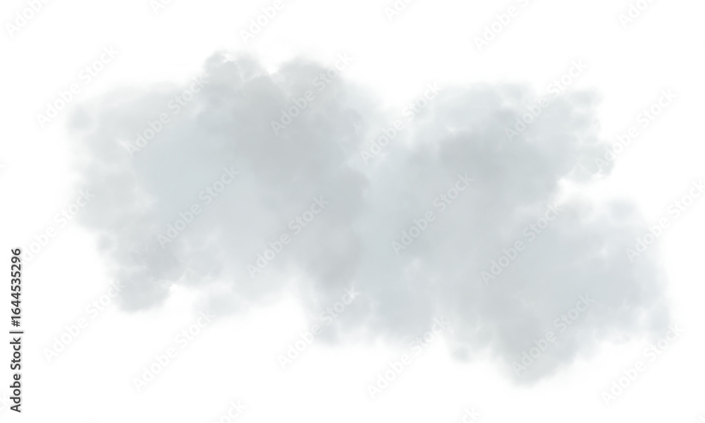 Poster isolated fluffy cloud in grayscale against a stark black background design isolated on transparent b
