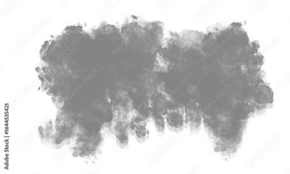 Fototapete abstract gray blob with jagged edges against a stark black background plain isolated on transparent 