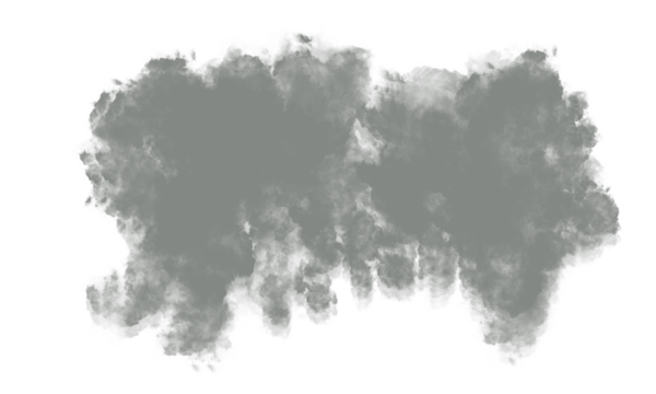 Abstract gray blob with jagged edges against a stark black background plain isolated on transparent background