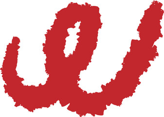 Red abstract art brush vector