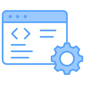 Web Development Blue Icon