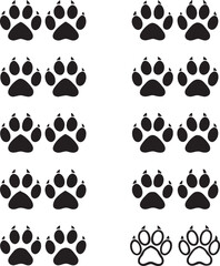 Fototapeta premium Animal Paw Prints