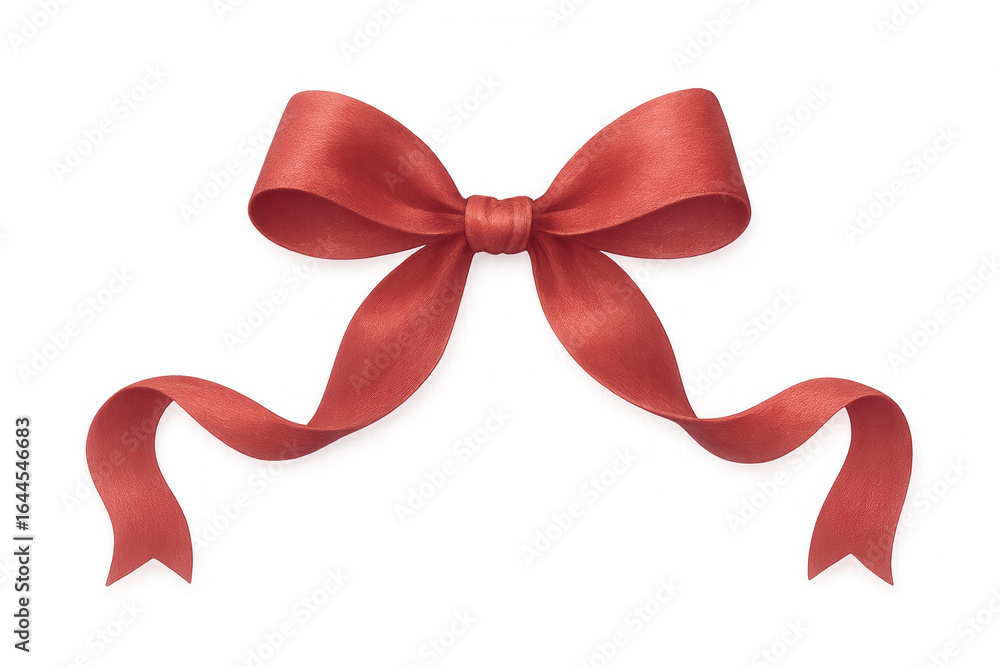 Aufkleber elegant red ribbon bow with transparent background, perfect for adding a touch of sophistication to 