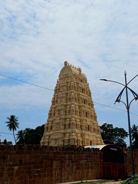 Srisailam /India 08 August 2025 Temple of Sri Bhramaramba Mallikarjuna dedicated to the god Shiva and Parvati located at Srisailam city in Andhra Pradesh India