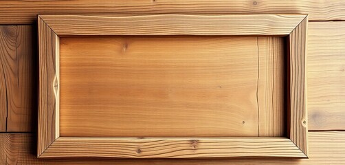 Rustic, aged wooden picture frame with visible grain & wear,   rustic background,  display