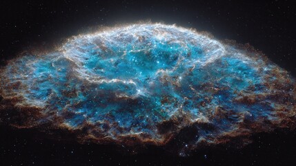 Celestial nebula in deep space