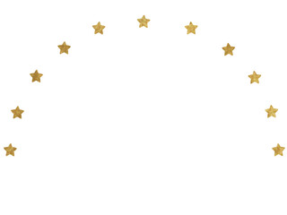 金色・シンプルでかわいい星の半円フレーム