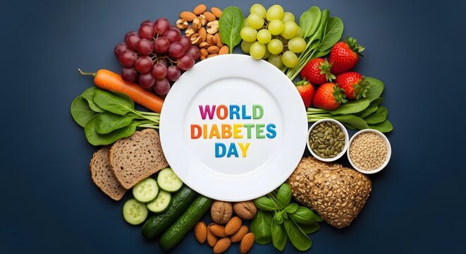 Promoting world diabetes day with healthy food choices and awareness campaign