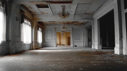 Empty, decaying interior