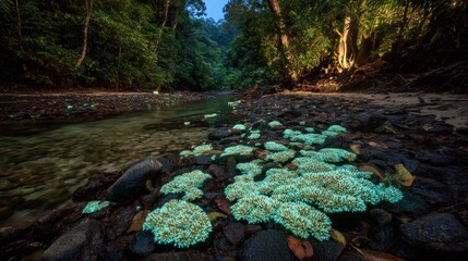 Coral reef at dawn
