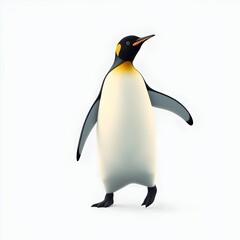 Un ping&uuml;ino emperador que camina tambale&aacute;ndose. como una animaci&oacute;n