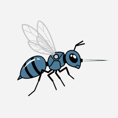 vector illustration of a wasp