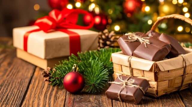 Christmas sweets and a gift