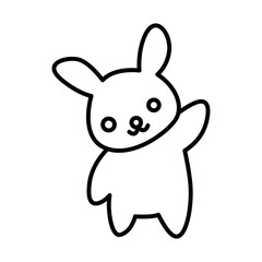 line icon rabbit design vector illustration