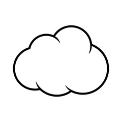 line icon cloud design vector illustration