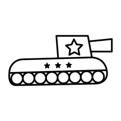 line icon tank icon flat vector illustration
