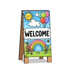 Fototapeta premium ป้ายยินดีต้อนรับ