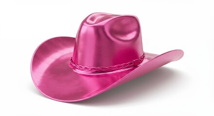 Pink cowboy hat studio shot