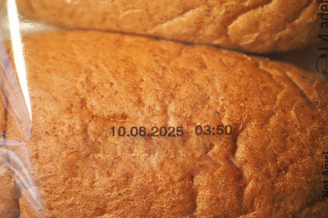 Baked goods showcasing date and time stamp on packaging