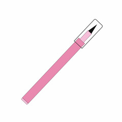 pink eyeliner isolated on white background for icon or web