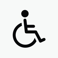 disabled handicap icon vector template