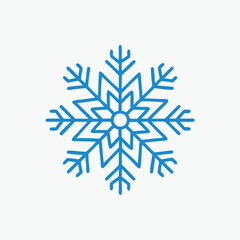 Snowflake icon for simple flat style weather ui design fully editable vector template