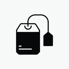 tea bag icon vector template