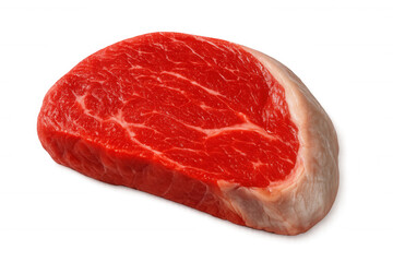 Raw beef steak isolated on transparent background, showcasing rich marbling and texture, perfect for food photography and culinary projects