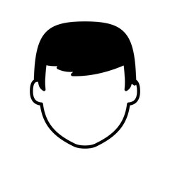 generic man head vector icon. vector illustration of a generic, faceless man's head with short hair. the minimalist design represents a user profile, avatar, or a symbol for a person.