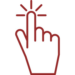 Flat Hand Selecting E-commerce Icons