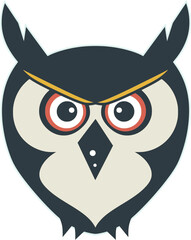 Obraz premium Owl head vector illustration