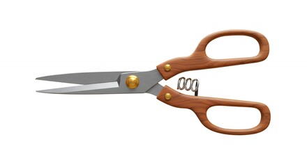 Pair of pruning shears against white background
