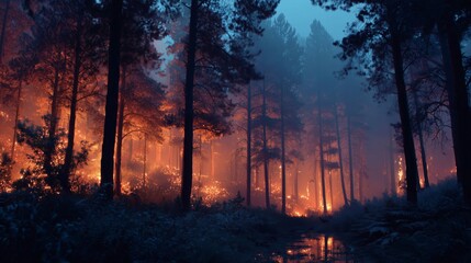 Forest in the fire

