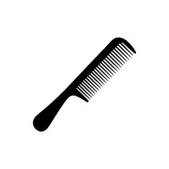 Black hair comb isolated on white background