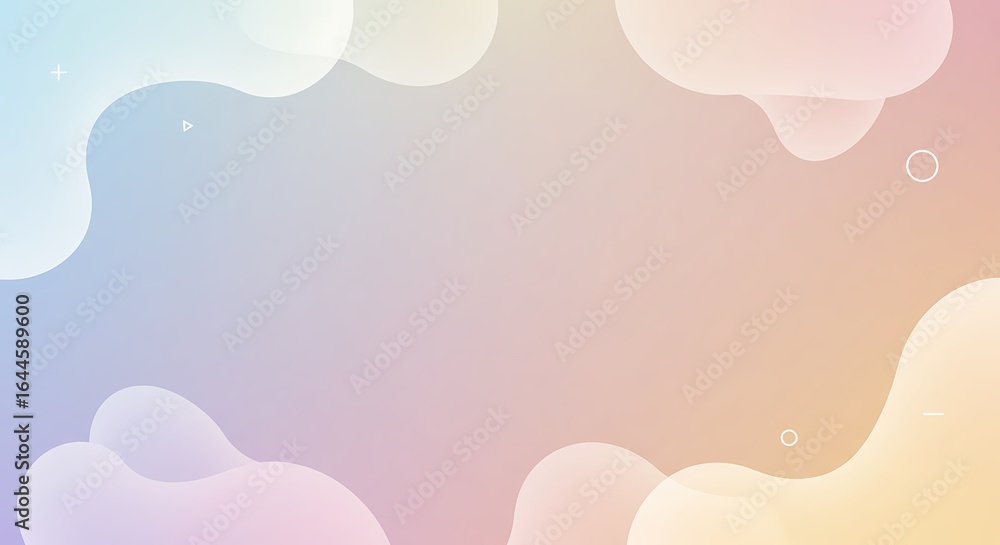 Aufkleber abstract gradient background with organic shapes for digital designs and web templates