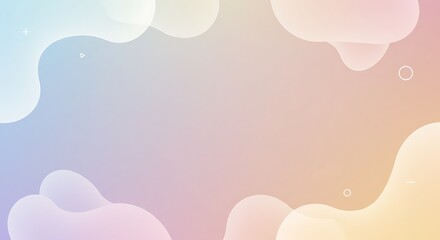 Abstract Gradient Background with Organic Shapes for Digital Designs and Web Templates