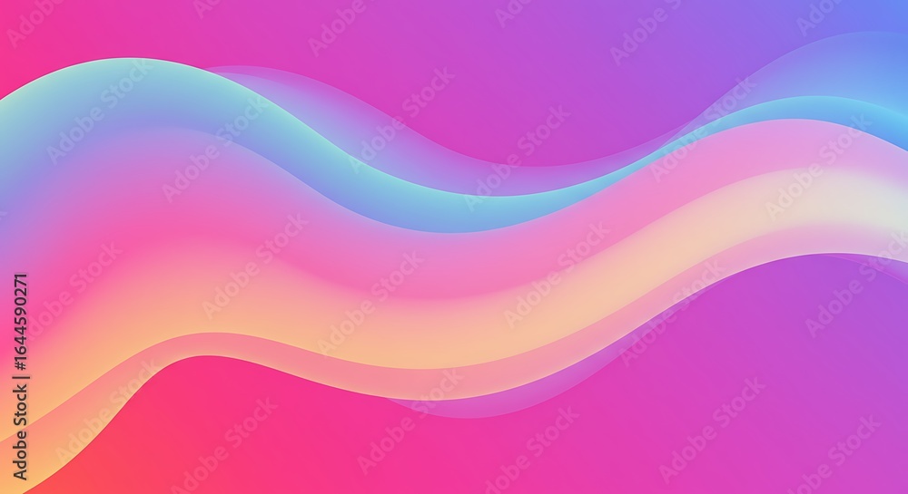 Poster gradient wave background with vibrant colors for modern design