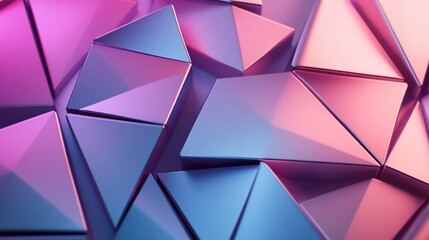 Futuristic geometric background with vibrant color gradients and smooth surfaces