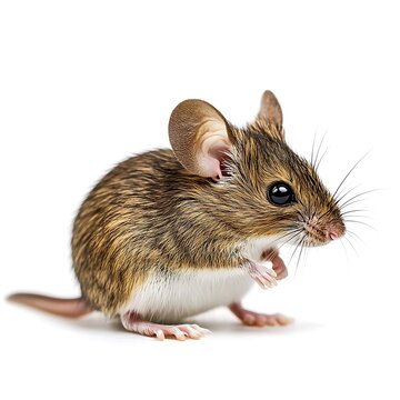 Small Field Mouse on White Background animal baby
