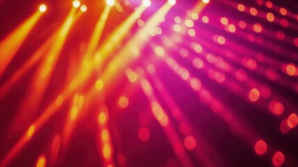 A chromatic lattice of intersecting light beams forming a complex grid for a festival background