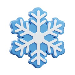Decorative snowflake winter 3D icon