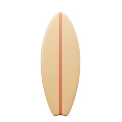Fototapeta premium Beige Cartoon Surfboard