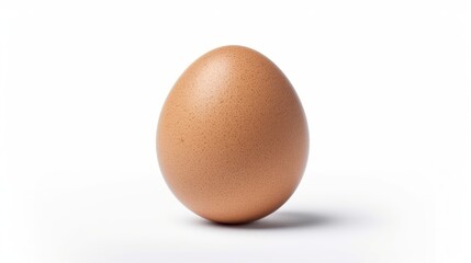 A single brown egg on a white background