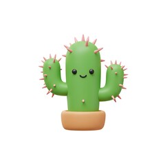 Fototapeta premium Cute Potted Cactus