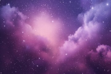 Obraz premium Purple Galaxy with Clouds and Stars