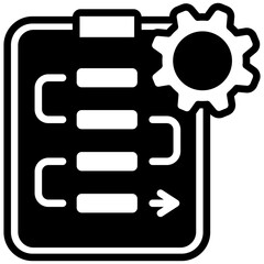 Project Plan Icon Mini Illustration Icon. Use For Modern Concept, Print, Ui, Ux Kit, Web And App Development. Vector Related To Office, Education, Examination And More