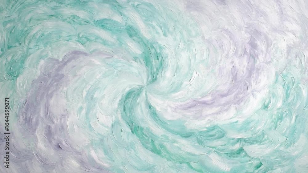 Poster abstract swirling patterns in soft green and lavender hues creating a dreamy and ethereal atmosphere