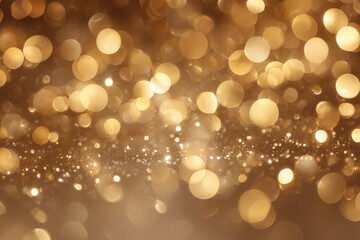 Radiant golden bokeh texture with elegant holiday sparkle and depth of field